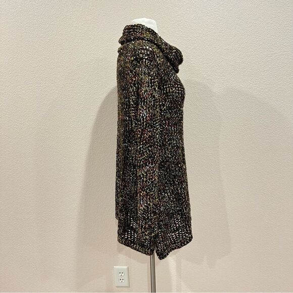 Ethyl Colorful Open Knit Cowl Neck Tunic Size Medium - Picture 5 of 11